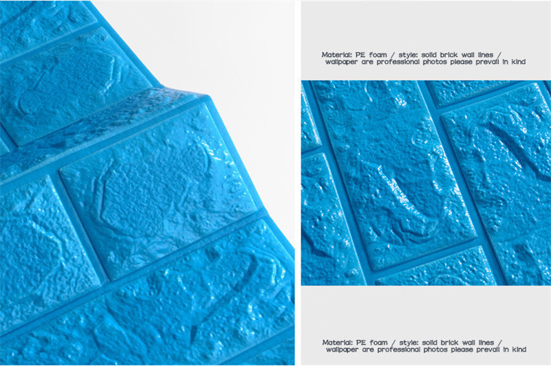 Las etiquetas engomadas azules de la pared de la espuma del color EN71 3D hacen espuma los paneles 770×700m m