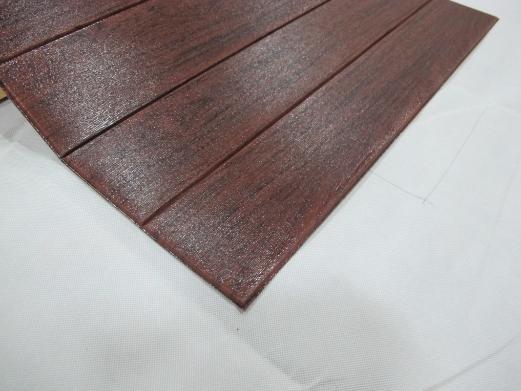 Etiquetas engomadas el 1.0cm gruesas resistentes a la polilla de la pared de la espuma 3D del diseño de madera oscuro