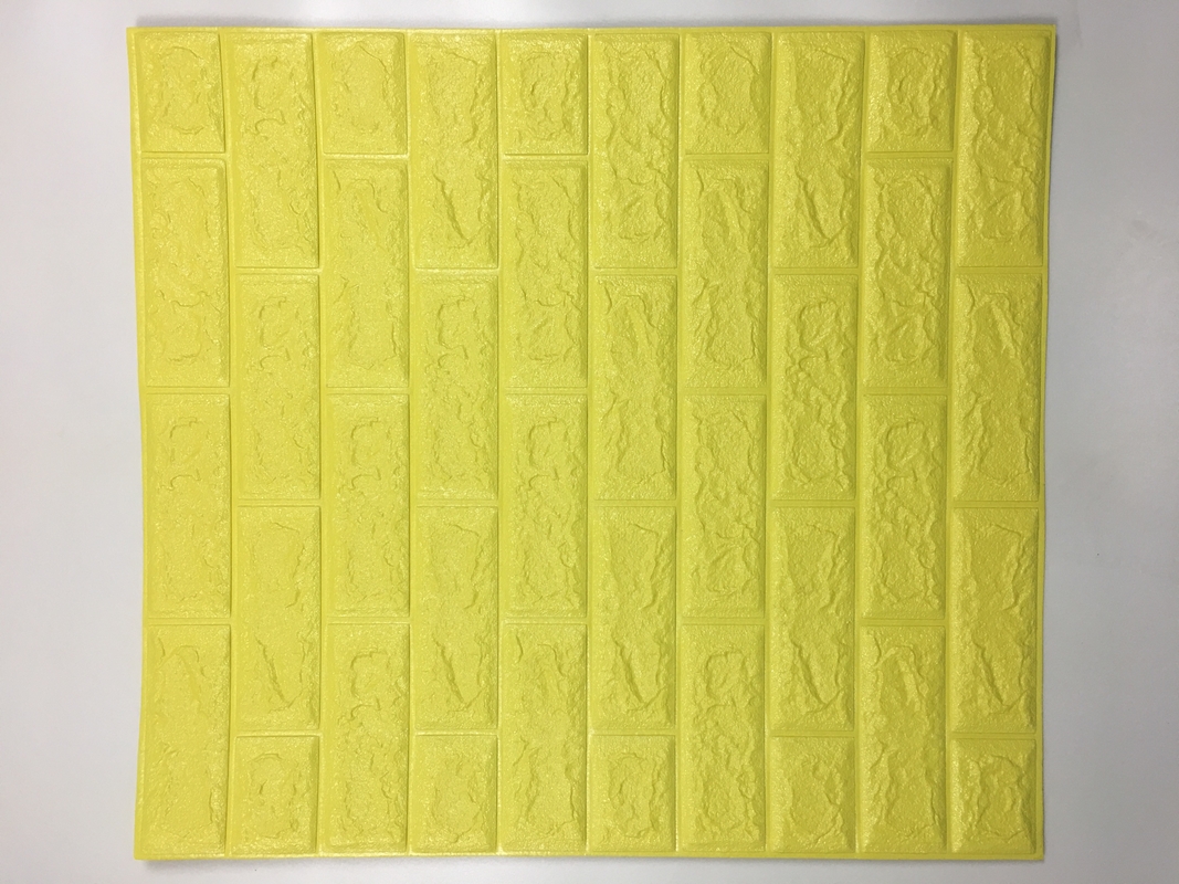 Uso amarillo de la decoración de las etiquetas engomadas de la pared de la espuma del PE 3d