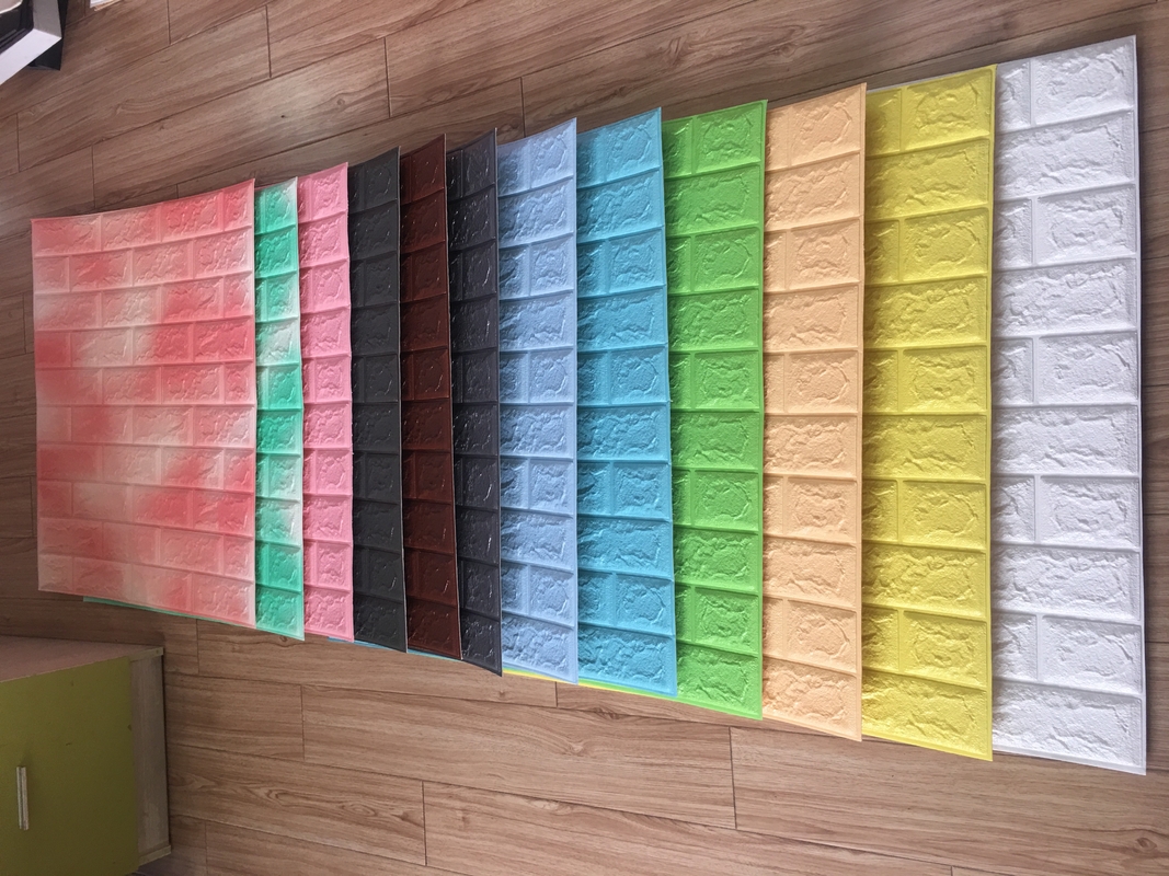 arco iris de las etiquetas engomadas de la pared de la decoración de la pared de Diy del papel pintado de las etiquetas engomadas 3d de la pared de la espuma del PE 3d