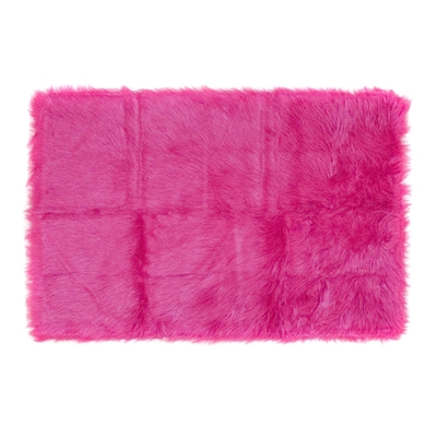 Alfombras de color rosa oscuro/falsa del poliéster del color alfombra de la zalea