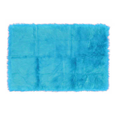 Alfombras azules claras/falsa del poliéster del color alfombra de la zalea