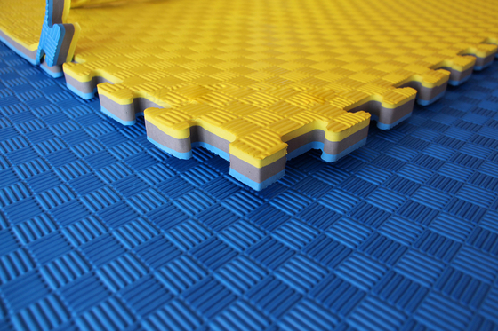 Eva Foam Sport Floor Mat de alta densidad azul amarilla