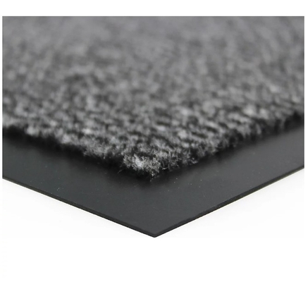 Europa Vyna-Plush Alfombra de puerta 7h x 600w x 900d mm negro/gris