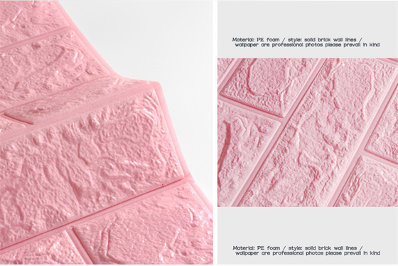 El color rosado 25kg/cbm 3D hace espuma certificación del CE de las etiquetas engomadas de la pared