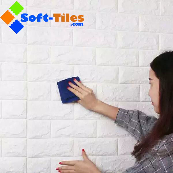 Etiquetas engomadas amistosas de la pared de la espuma 3D de Eco 770×700m m usadas en sala de estar