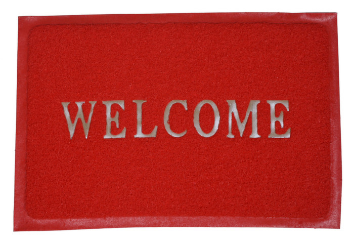 PVC Twisster Bienvenida Alfombra de puerta de entrada con respaldo antideslizante Mantenga sus pisos limpios y seguros