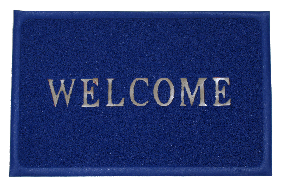PVC Twisster Bienvenida Alfombra de puerta de entrada con respaldo antideslizante Mantenga sus pisos limpios y seguros