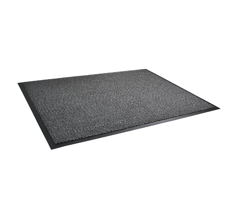 Europa Vyna-Plush Alfombra de puerta 7h x 600w x 900d mm negro/gris