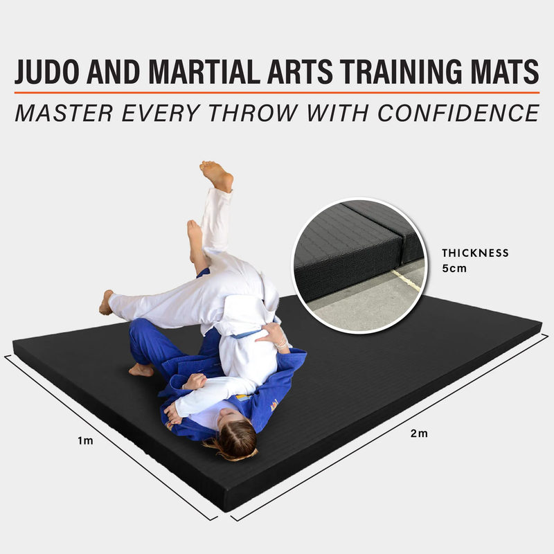 Mat de Jiu Jitsu 2*1m con superficie de Tatami para Judo, Jujitsu, Aikido, Entrenamiento Mma