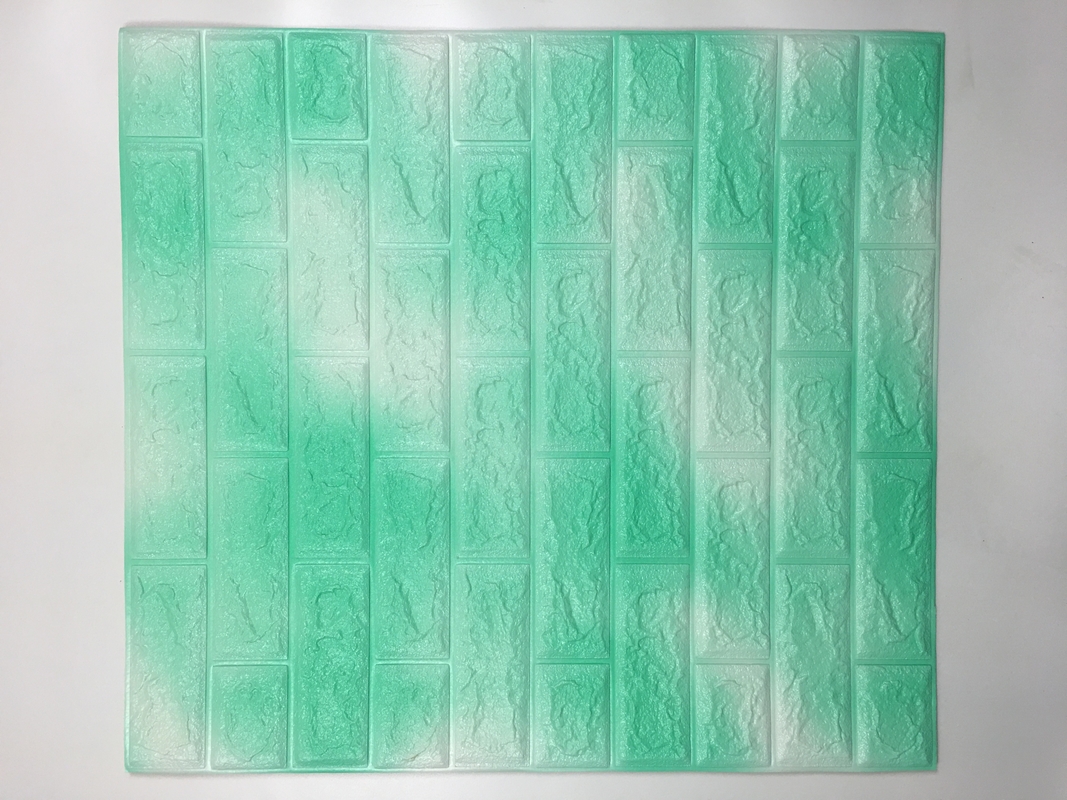 Material casero de las etiquetas engomadas XPE de la pared de la espuma 3D de la decoración los 70*77cm