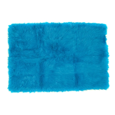 Alfombras azules profundas/falsa del poliéster del color alfombra de la zalea